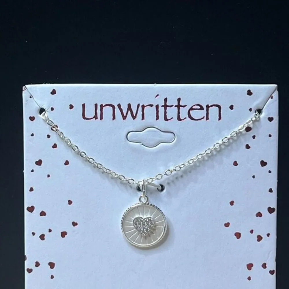 UNWRITTEN‎ LOVE Fine Silver Plated Chain Necklace 16